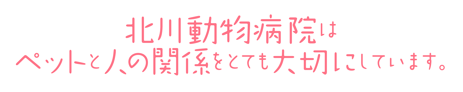 北川動物病院はペットと人の関係をとても大切にしています。